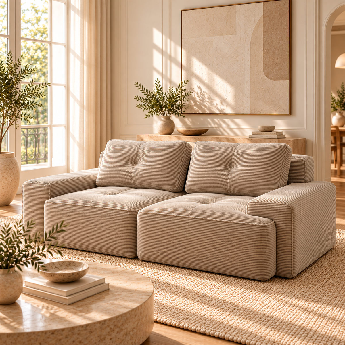 Canapé Compact Norély dans un appartement élégant